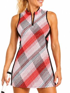 Tail sports dress, tennis, golf, pickleball, Sz S, red, black, white, pockets